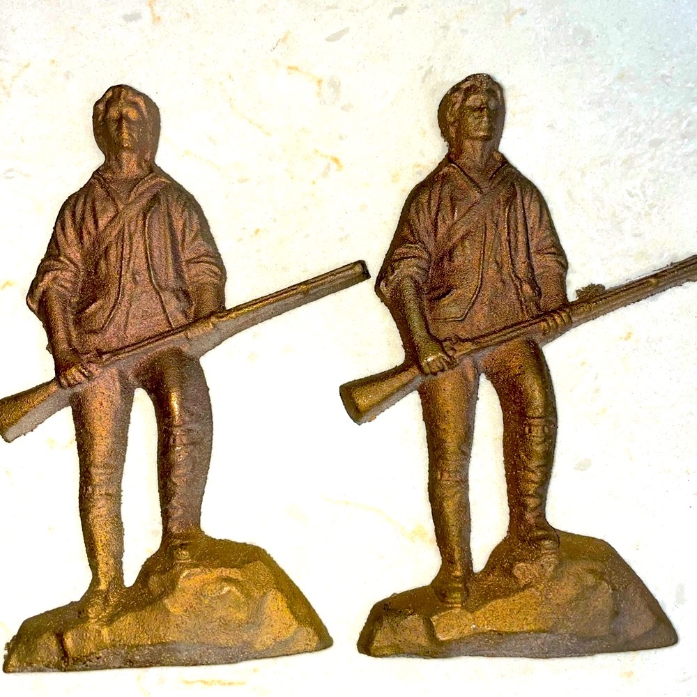 Bronze Armed Vintage Soldiers Figurines 7”